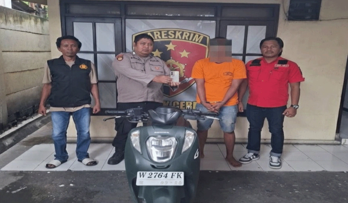 Tak Sampai 1 Jam, Pelaku Curanmor Ditangkap Polsek Cerme